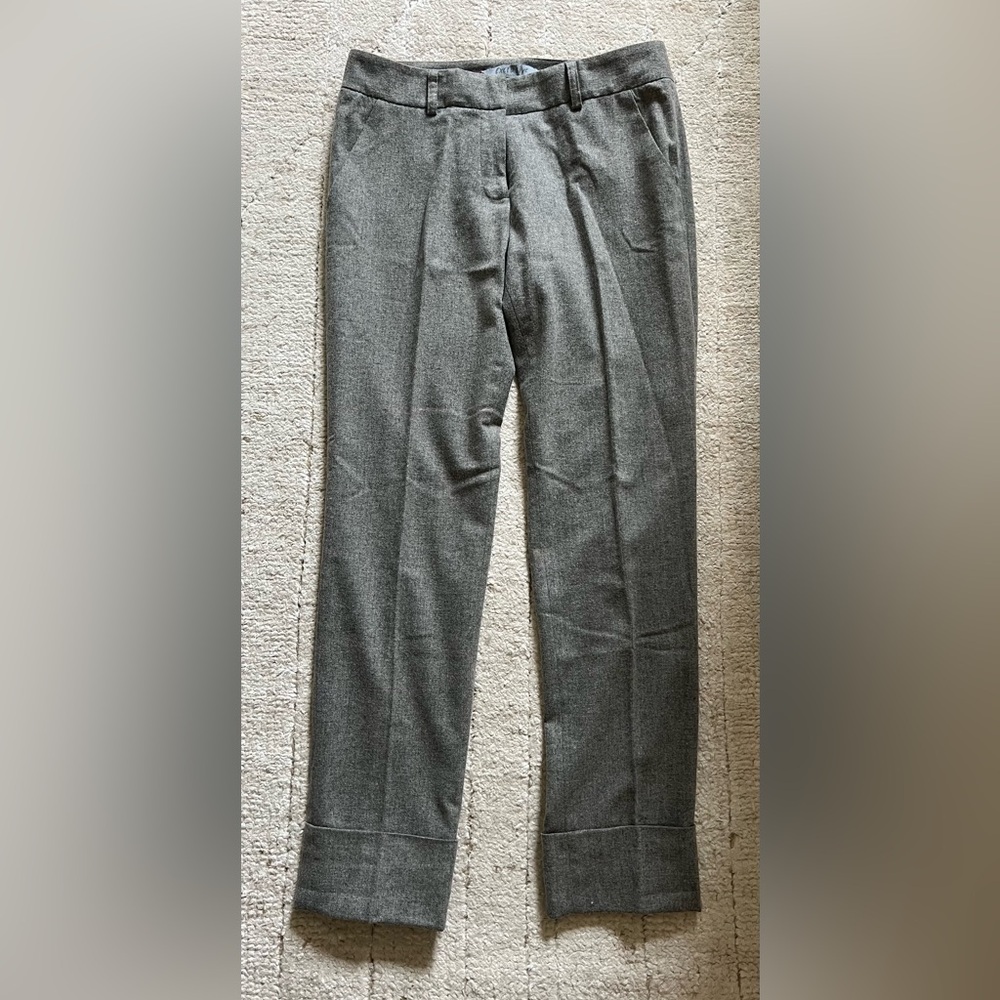 INTERMIX Gray pinstripe wool lined Pants US4